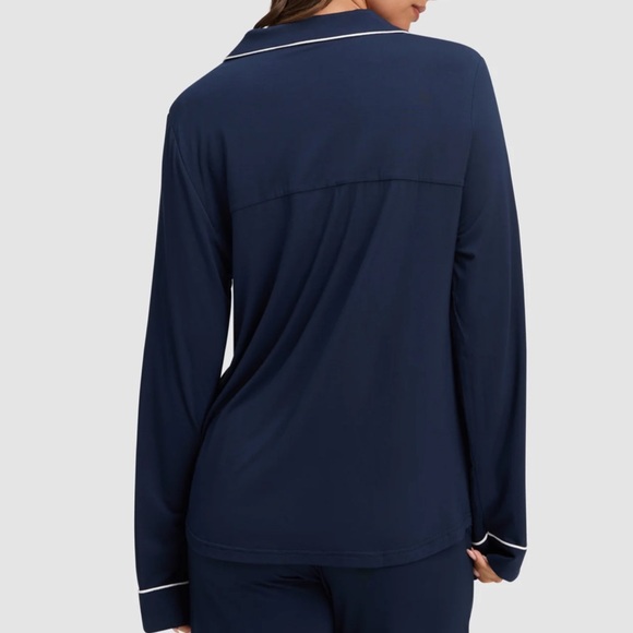 COZY EARTH Women's Bamboo Stretch-Knit Long Sleeve Pajama Top - Picture 2 of 8